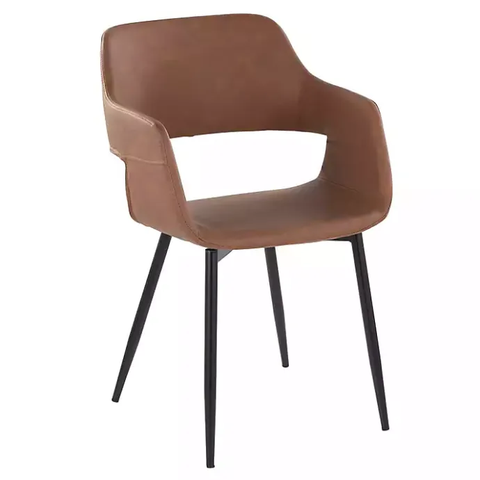 Online Kirklands Home Faux Leather Marge Dining Chairs, Set of 2 Brown