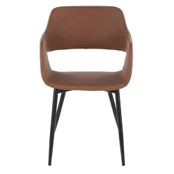 Online Kirklands Home Faux Leather Marge Dining Chairs, Set of 2 Brown