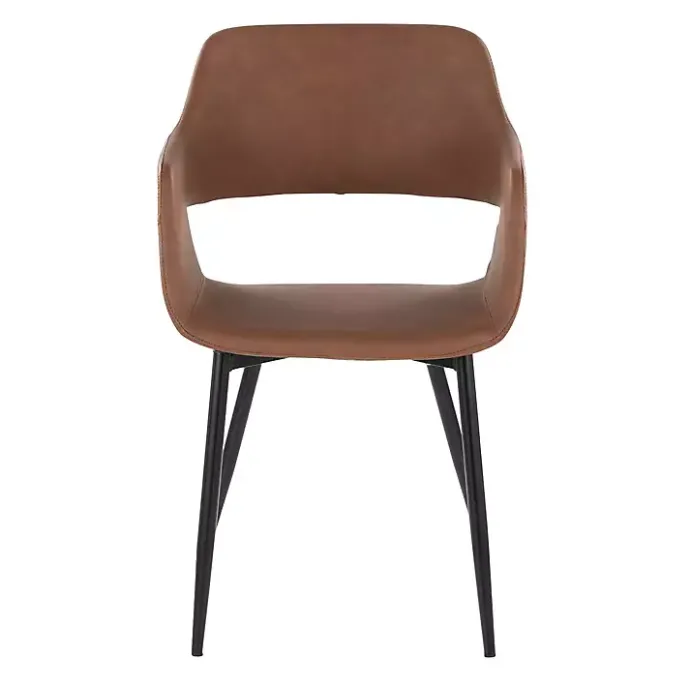 Online Kirklands Home Faux Leather Marge Dining Chairs, Set of 2 Brown