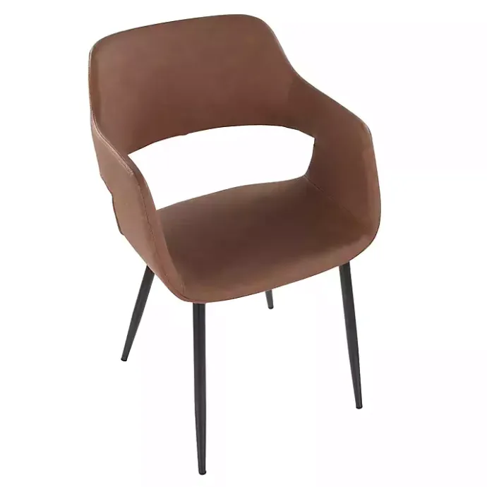 Online Kirklands Home Faux Leather Marge Dining Chairs, Set of 2 Brown