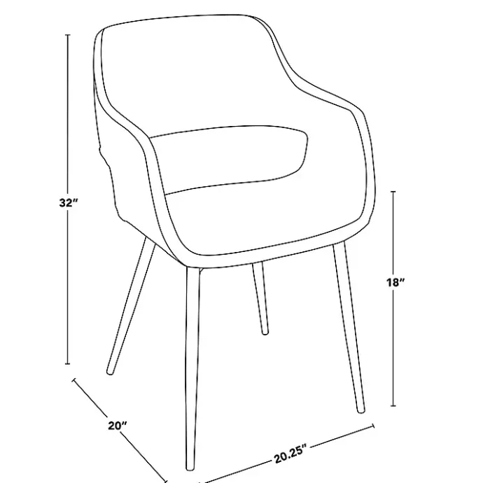 Online Kirklands Home Faux Leather Marge Dining Chairs, Set of 2 Brown