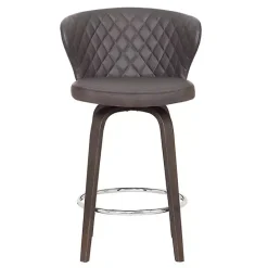 Clearance Kirklands Home Faux Leather Mynette Swivel Stool, 36 in. Brown