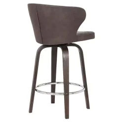 Clearance Kirklands Home Faux Leather Mynette Swivel Stool, 36 in. Brown