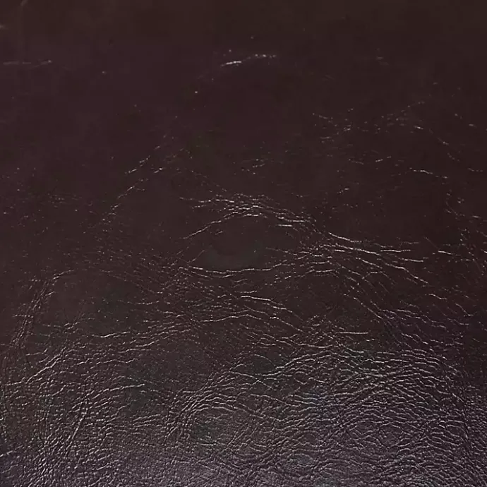 Discount Kirklands Home Faux Leather Natasha Ottoman Stool Brown