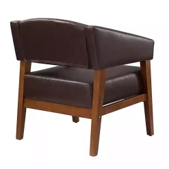 Discount Kirklands Home Faux Leather Nicki Accent Chair Brown