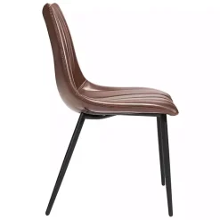 New Kirklands Home Faux Leather Noreen Dining Chairs, Set of 2 Brown