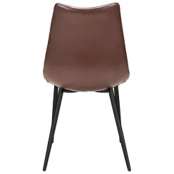 New Kirklands Home Faux Leather Noreen Dining Chairs, Set of 2 Brown