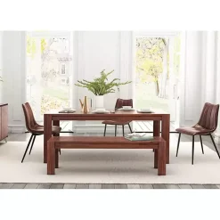 New Kirklands Home Faux Leather Noreen Dining Chairs, Set of 2 Brown