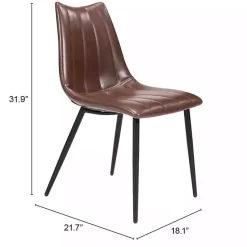 New Kirklands Home Faux Leather Noreen Dining Chairs, Set of 2 Brown
