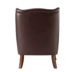 Clearance Kirklands Home Faux Leather Ophelia Accent Chair Brown