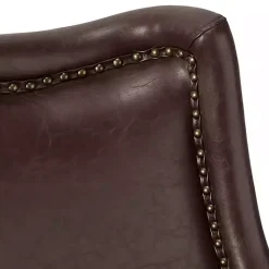 Clearance Kirklands Home Faux Leather Ophelia Accent Chair Brown