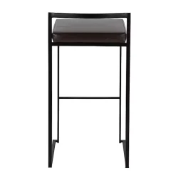 Best Kirklands Home Faux Leather Stackable Bar Stools, Set of 2 Brown