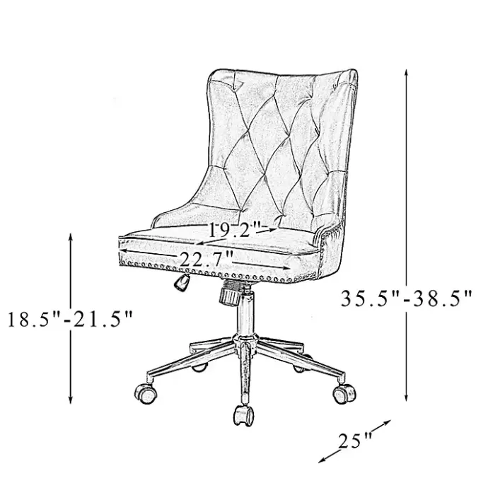 Best Kirklands Home Faux Leather Tufted Back Office Chair Brown