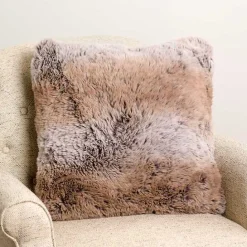 Best Kirklands Home Faux Wolf Fur Pillow Brown