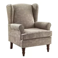 Best Kirklands Home Floral Brocade Wingback Ella Armchair Brown