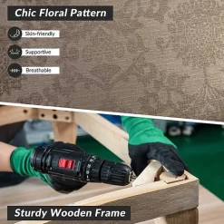 Best Kirklands Home Floral Brocade Wingback Ella Armchair Brown