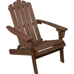 Clearance Kirklands Home Folding Outdoor Adirondack Chair Brown