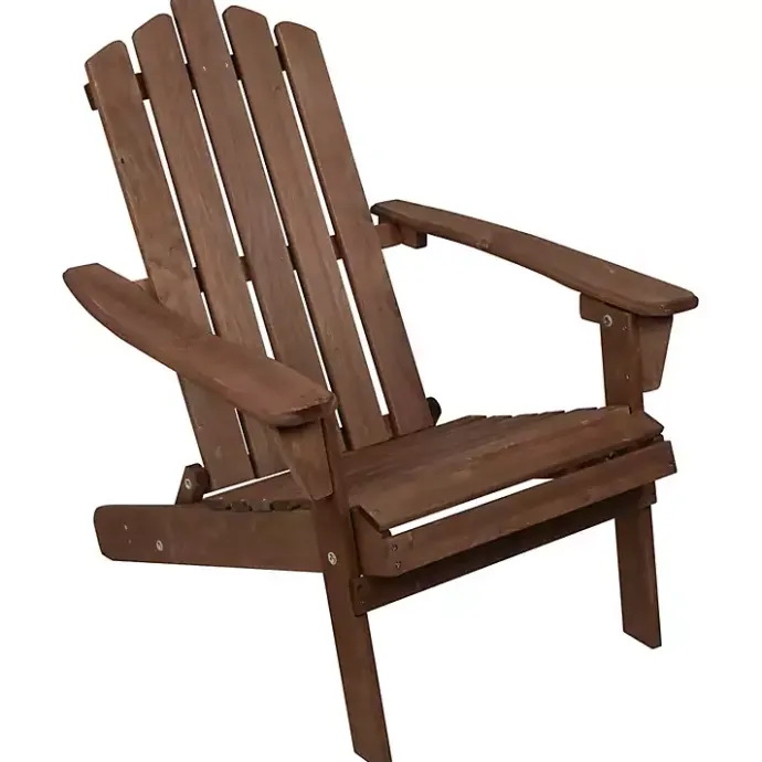 Clearance Kirklands Home Folding Outdoor Adirondack Chair Brown