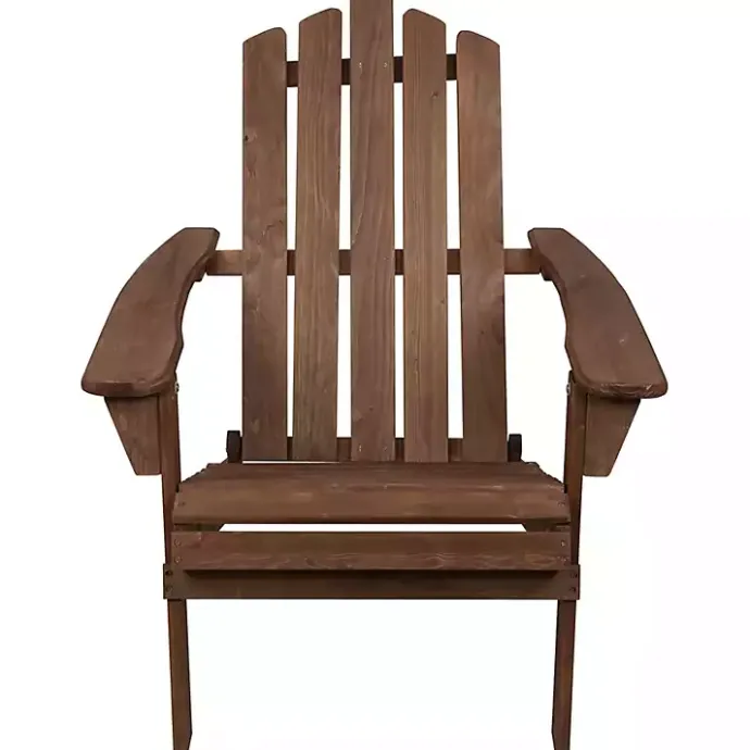 Clearance Kirklands Home Folding Outdoor Adirondack Chair Brown