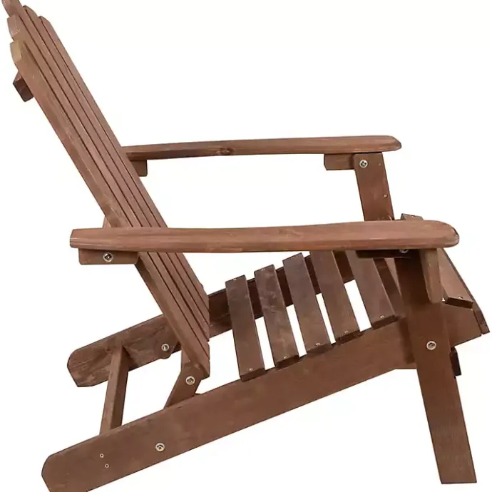 Clearance Kirklands Home Folding Outdoor Adirondack Chair Brown