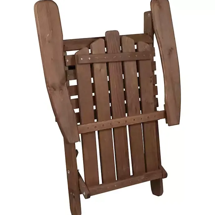 Clearance Kirklands Home Folding Outdoor Adirondack Chair Brown