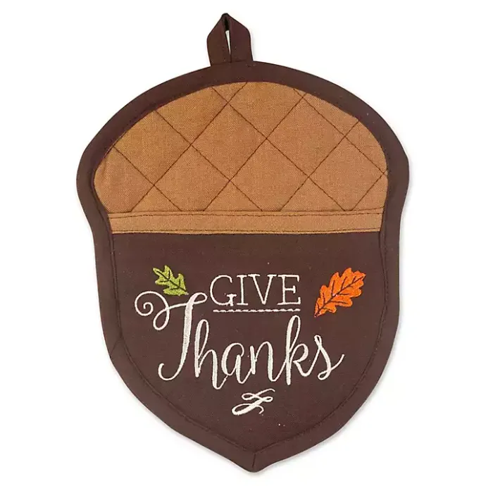 Sale Kirklands Home Give Thanks 3-pc. Potholder & Towel Set Brown