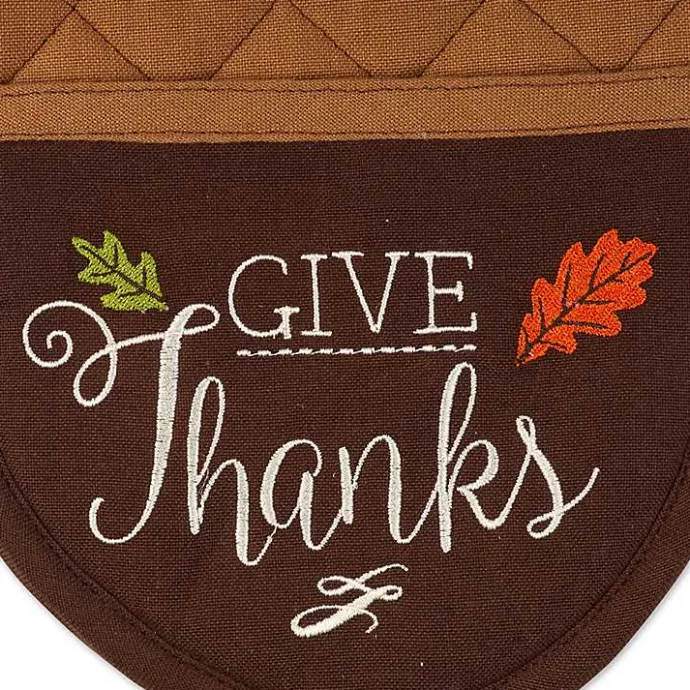 Sale Kirklands Home Give Thanks 3-pc. Potholder & Towel Set Brown