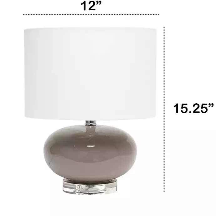 Best Kirklands Home Glass Short Oval Table Lamp Brown
