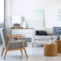 Best Kirklands Home Glass Short Oval Table Lamp Brown