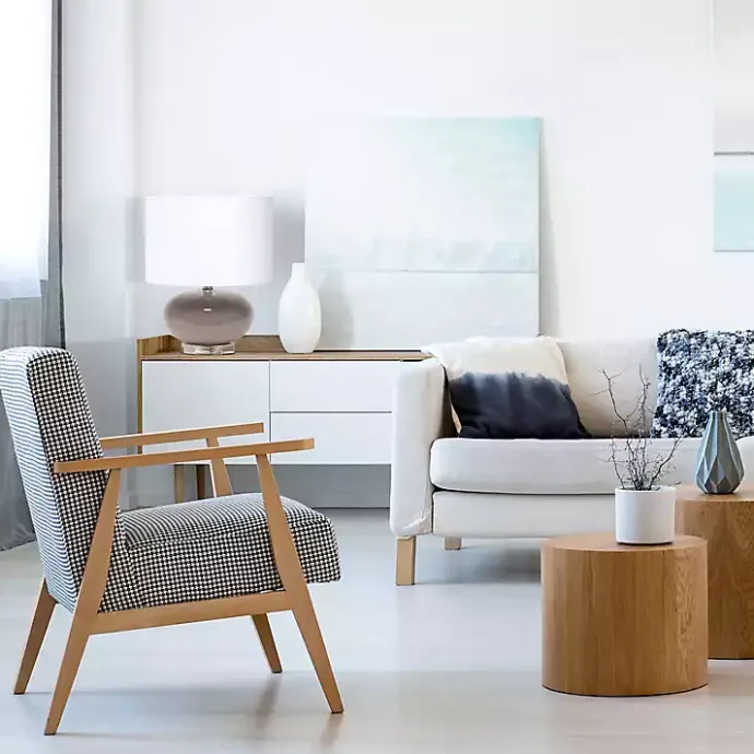 Best Kirklands Home Glass Short Oval Table Lamp Brown