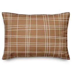 Discount Kirklands Home Grid Indoor/Outdoor Lumbar Pillow Brown