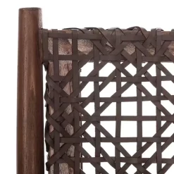 Best Kirklands Home Leather Woven Accent Chair Brown