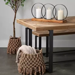 Discount Kirklands Home Macrame Overlay Baskets, Set of 2 Brown