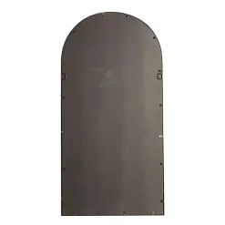 Best Kirklands Home Metal Arch Frame Windowpane Wall Mirror Brown