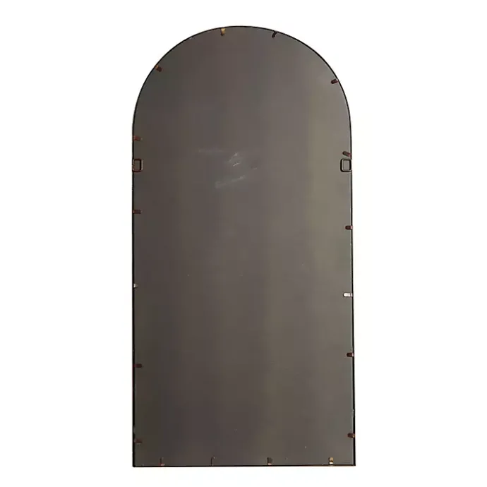 Best Kirklands Home Metal Arch Frame Windowpane Wall Mirror Brown