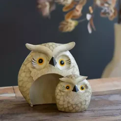 Hot Kirklands Home Metal Nesting Owl Figurines, Set of 2 Brown