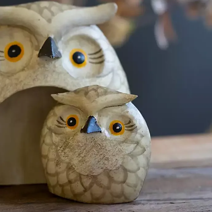 Hot Kirklands Home Metal Nesting Owl Figurines, Set of 2 Brown