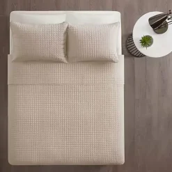 Discount Kirklands Home Nash 3-pc. Reversible Queen Coverlet Set Brown