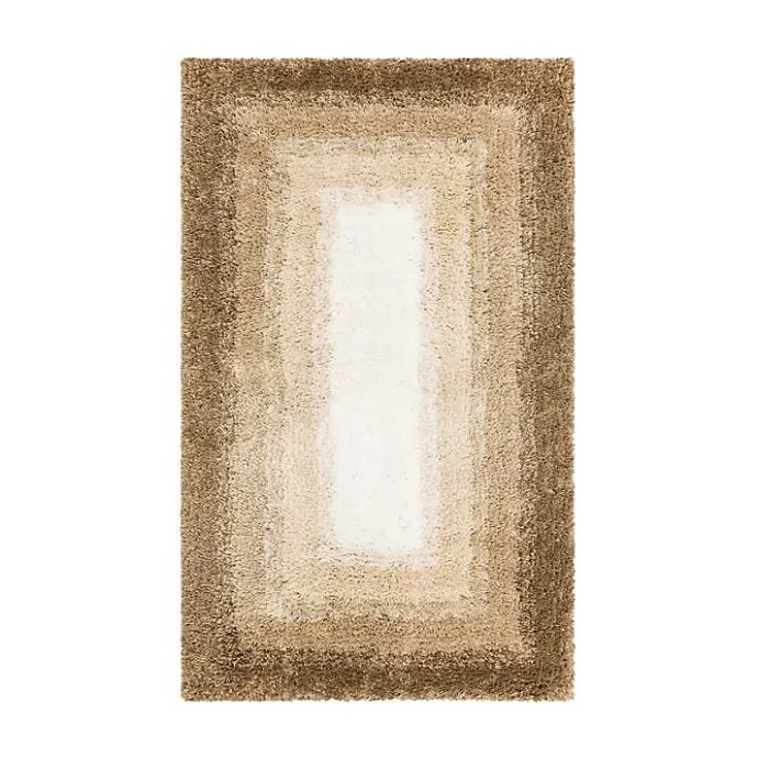 Discount Kirklands Home Ombre Border Bath Mat, 2x4 Brown