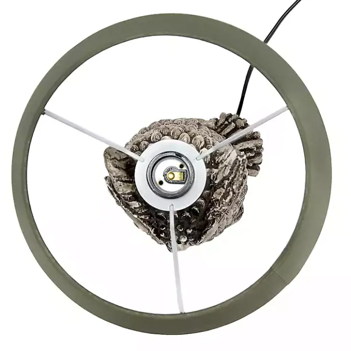 Best Kirklands Home Brown Owl and Shade Table Lamp Green