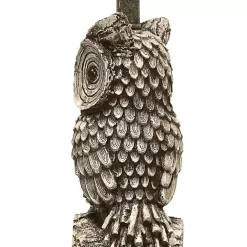 Sale Kirklands Home Brown Owl and Shade Table Lamp White