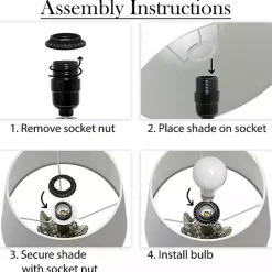 Sale Kirklands Home Brown Owl and Shade Table Lamp White