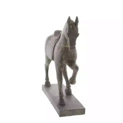 Kirklands Home Polystone Prancing Horse Statue Brown
