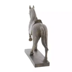 Kirklands Home Polystone Prancing Horse Statue Brown