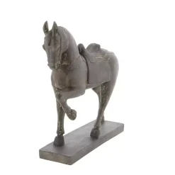Kirklands Home Polystone Prancing Horse Statue Brown