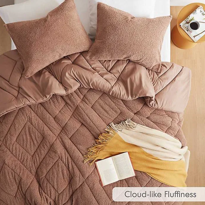 Best Kirklands Home Quilted Teddy 3-pc. Full/Queen Comforter Set Brown