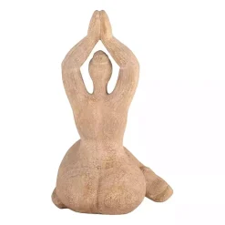 Sale Kirklands Home Resin Namaste Female Yoga Figurine Brown
