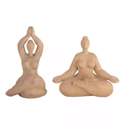 Sale Kirklands Home Resin Namaste Female Yoga Figurine Brown