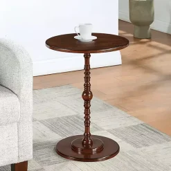 New Kirklands Home Santel Spindle Accent Table Brown