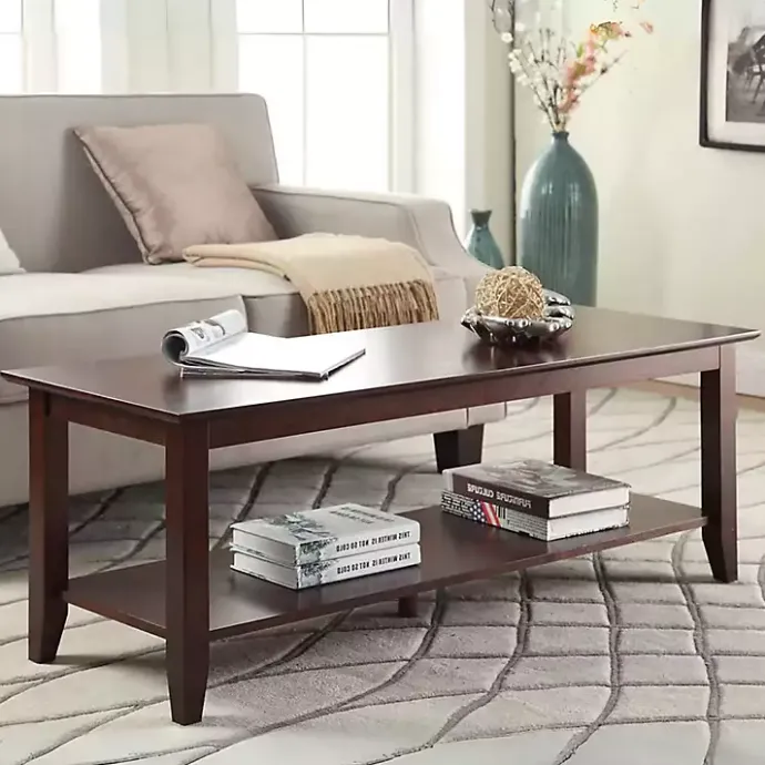 Sale Kirklands Home Simple Rectangular Coffee Table Brown